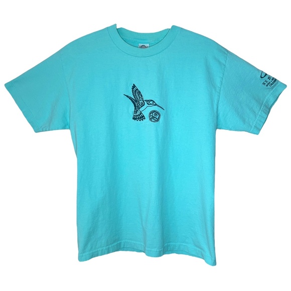 St Eugene Golf Resort Casino Embroidered Native Hummingbird Souvenir T Shirt M - Picture 1 of 5